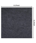 8.2 By 8.2 Foot Outdoor Storage Shed Floor Mat Waterproof Dustproof Anti Slip Carport Floor Protector For Patio Gear And Outdoor Spaces Keeps Your Shed Floor Safe From Wear And Moisture, showing black square mat.