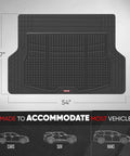 Built Tough Heavy Duty Trimmable Cargo Mat Liner With Deep Traction Grips For Dirt Defying Protection And Spill Proof Coverage In Classic Black For Cars Trucks And Suvs, 54 x 37 inches.