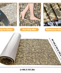 Camouflage EVA Boat Flooring 6mm Self Adhesive Marine Decking Sheet 94 By 35 Inches with non-slip texture and measuring guide