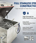 Industrial Parts Rotary Spray Washer Cabinet Beast Mode Grimebusting Powerhouse with full stainless steel construction and 360 spin basket.