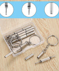 Six Piece Eyeglass Screwdriver Kit 3 In 1 Multifunction Eyeglasses Repair Tool Set With Keychain Case For Tiny Mini Glasses And Watch Lenses Tightening Stainless Steel Anti Rust Durable