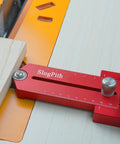 Extended Thin Rip Jig Table Saw Fence Guide For Dead On Repeat Narrow Strip Cuts Heavy Duty Aluminum Miter Slot Clamp setup with adjustable rail.