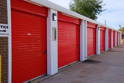 Go To Outdoor Sconce Wall Pack Light 2 Pack Built In LED 12W To 100W Wet Location on red storage unit exterior
