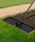 Foldable Lawn Leveling Rake With 72 Inch Adjustable Handle And Detachable Carbon Steel Head leveling lawn surface in garden