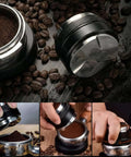 Heavy Duty 51mm Espresso Accessories Kit With Dual Head Coffee Distributor And Tamper WDT Tool And Magnetic Dosing Funnel
