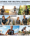 Unisex Hydration Vest With Adjustable Chest Straps, Lightweight Go-To Reflective Running Pack For multiple activities