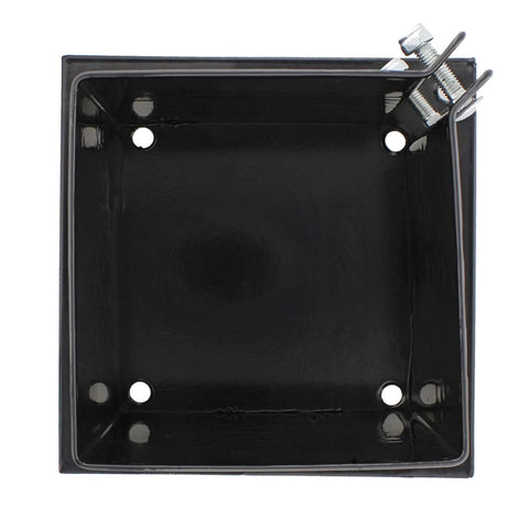 Top view of No Dig 6x6 Post Anchor Square Bracket 4 Pack Bolt Down Post Base for Wood Posts Fence Deck Mailbox Ground Anchor