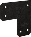 Avant Collection ZMAX Black Powder Coated L Strap For 6x6 Posts, 12-Gauge Steel Outdoor Accents Bracket with holes and chamfered corners