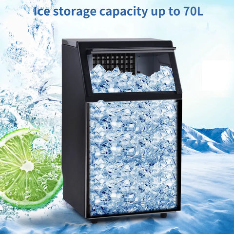 Supercharged Countertop Ice Maker With Built In Auto Clean That Whips Up 66 Pounds Daily Plus 32 Cubes Per Cycle A total crowd pleaser for bars restaurants and home kitchens filled with ice.