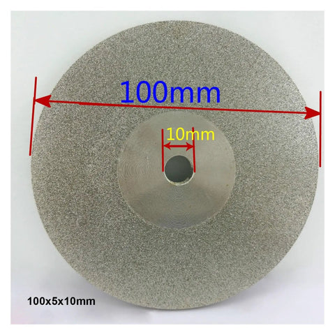 Double Sided Lapidary Diamond Grinding Disc Wheel 100mm Four Inch Diameter Ten Millimeter Thickness Pro Grade Ceramic Alloy