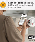 Person scanning QR code for setup of Top Shelf Smart Smoke Detector Delivering Wifi Connectivity Alexa Integration Hardwired Design With Battery Backup Voice And App Alerts Rock Solid Home Defense No Sweat Install Two Pack.