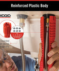 No Fuss Under Sink Faucet Install And Removal Wrench With 6 Sided Cube Insert in use under sink, reinforced plastic body.