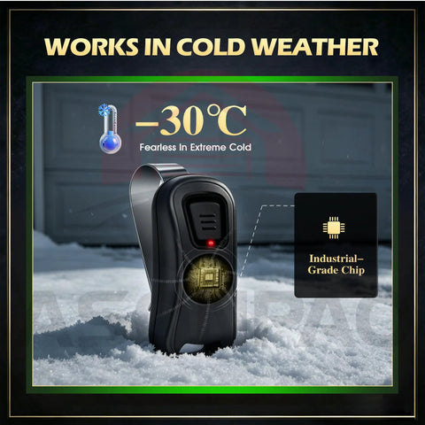 Two Pack G1T-BX Remote Replacement For Genie And Overhead Door Garage Door Openers 1997 To Present With Rolling Code Security showing cold resistance in snow