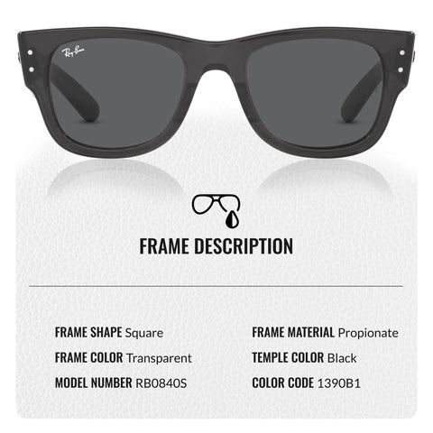 Mega Wayfarer Square Sunglasses For Men And Women Non Polarized Includes Official Eyewear Kit Ideal For Formal And Casual Wear