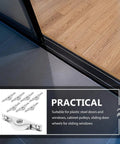 Heavy Duty Nylon Sliding Door Rollers Featuring Solid Double Bearing Wheels 25MM close-up in practical use for sliding doors