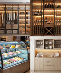 Heavy Duty Glass Door Hinge Sets With Rust Resistant Heavy Gauge Iron, Smooth Pivot Hardware For Cabinets And Shelves, Built Tough To Handle The Daily Grind Without Losing Their Edge in a modern cabinet display.