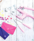 All In One Plastic Snap Fastener Kit With Pliers Set Includes 270 Sets Resin And Metal Snaps For Sewing And Crafting Pink