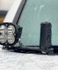 Gain Ghost Antenna For GMRS NMO MicroMobile Setup, 3.5 Inch Tall, 1.5 Inch Base mounted on vehicle in rain
