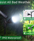 600 Lumen Solar Spotlights Outdoor Garden Yard IP65 Waterproof Landscape Lighting for all weather conditions