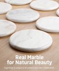 White marble base for Freestanding Toilet Paper Holder With Unique Marble Base Modern Brushed Stainless Steel Stand