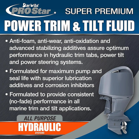 Power Trim And Tilt Fluid For Marine Outboard And Stern Drive Systems Pro Grade Premium All Purpose Hydraulic Fluid With Anti Wear And Anti Foam Properties For Reliable Seals Hoses And Steering System Performance 2 Pack