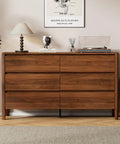 Totally Clutch Modern Dresser For Bedroom Featuring Spacious Walnut Drawers And Sleek Contemporary Design That Honestly Serves As A Big Time Room Upgrade, showing stylish storage with clean lines.