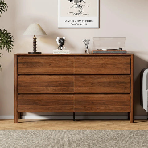 Totally Clutch Modern Dresser For Bedroom Featuring Spacious Walnut Drawers And Sleek Contemporary Design That Honestly Serves As A Big Time Room Upgrade, showing stylish storage with clean lines.