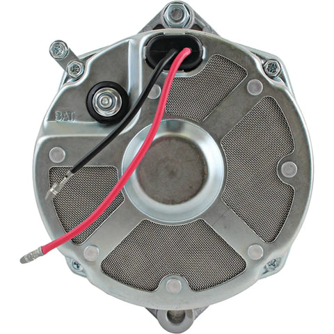 Rear view of Delco Marine 12V 105 Amp 10SI Three-Wire Alternator Replacement for Volvo Penta Mercruiser Boats showing wires