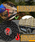 Heavy Duty Half Inch Tow Chain With Clevis Grab Hooks, Sixteen Foot Long, 12,000 Lbs Safe Working Load for tough environments