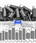 36 Piece Extension Spring Set In 12 Sizes Carbon Steel Small Springs in storage box