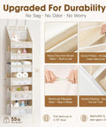Real Deal Heavy Duty Over The Door Storage Rack With Six Tier Hanging Mesh Pockets crafted solid, showcasing durable fabric and sturdy design.