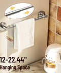 Super Strong Magnetic Towel Bar With Large Base And Hidden Magnet Design Non Slip Towel Holder For Refrigerator Dishwasher Oven And Washer Easy Grip For Quick Dry And Neat Towels, shown in kitchen on metal surface with towel