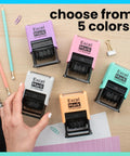 Kick Up Your Mail Sorting Game With This Heavy Duty Self Inking Date Stamp That Delivers Crisp Blue And Red Dates Onto Documents And Lets You Swap In Custom Lines For Zero Hassle Paperwork Processing in five colors.