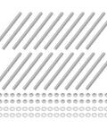 20 Pack M4 X 60mm Fully Threaded Stainless Steel Stud Rod Kit Including Nuts And Flat Washers Completely Rust Proof hardware set