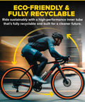 Cyclist on bike using Ultra Lightweight TPU Inner Tube For Road And Gravel Bikes 700x18-32 With 65mm Presta Valve