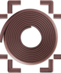 Kid Safe Edge Guard And Corner Protector Set For Furniture, 20.4 Ft Of Edge Coverage And 8 Foam Corner Cushions, Coffee Brown.
