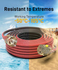 Heavy Duty Outdoor Extension Cord 25 Ft 14/3 Gauge Waterproof with Locking LED Plugs, All Weather SJEOW Jacket, -50°C To 105°C