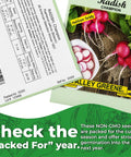 Deluxe 30 Pack Heirloom Vegetable Seeds Non GMO With 30 Different Varieties For A Dope Home Garden, seed packaging view