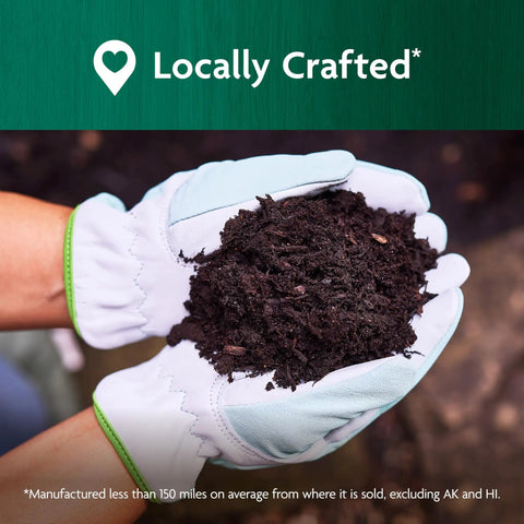 Hands holding Organic Outdoor Potting Mix For Container Plants With Quick Release Natural Fertilizer, OMRI Listed, 16 Qt