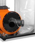 Powerful Woodworking Dust Collector, 1300 CFM, 14 Amp Motor, 5-Micron Filtration, 50-Gallon Collection Bag, Dual 4-Inch Inlets