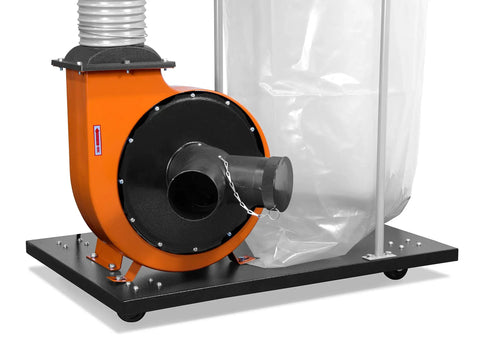 Powerful Woodworking Dust Collector, 1300 CFM, 14 Amp Motor, 5-Micron Filtration, 50-Gallon Collection Bag, Dual 4-Inch Inlets