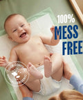 Smiling baby on a Super Absorbent Disposable Underpad, 17 By 24 Inch, ensuring mess-free changing sessions.