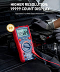 Digital Multimeter TRMS 20000 Counts With Auto Ranging measuring voltage in car engine bay