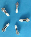 Five Pcs Seahorse Tips 1.0 Replacement Heads For Pen Pro Plus Soldering Iron Ceramic Heating Tip Quick Heat Tool 510 Thread Compatible Easy Install Slick Build For Welding Electronics And DIY Projects shown on blue background.