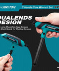 Versatile Torx T Handle Wrench Set With Nine Sizes From T10 To T50 And Two Tip Design for Quick DIY Auto and Bike Repairs.