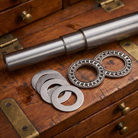 Heavy Duty 4 Set Compact Thrust Roller Bearing Kit With Carbon Steel Needle Washers 20mm Bore 35mm Outer Diameter 2mm Width on shaft