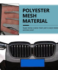 Top Rated Heavy Duty Grille Mesh Guard For Tesla Cybertruck 2024 Plus Radiator Cover showing durable polyester mesh material.