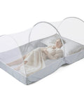 Portable Pop Up Bed Tent Mosquito Net For Travel And Camping with breathable hexagon mesh bed netting for naps and relaxation.