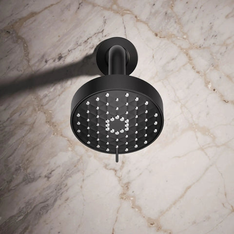 Awaken G110 Three Function Showerhead With Wall Mount, oil rubbed bronze finish on marble background