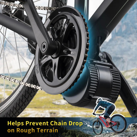 48T Chain Ring For BBS02B Mid Drive Motor E Bike Conversion Kit Replacement 48T Ring With 198mm Diameter and 5.5mm Offset
